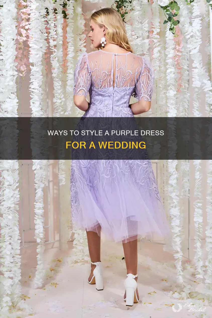 how to wear a purple dress to a wedding