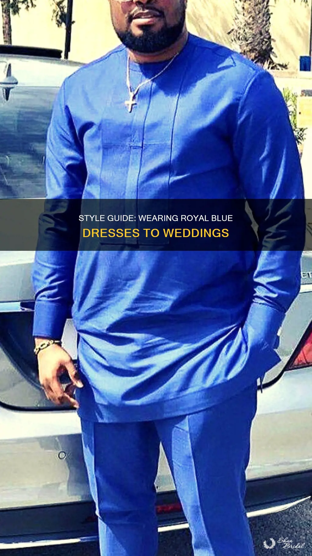 how to wear a royal blue dress to a wedding