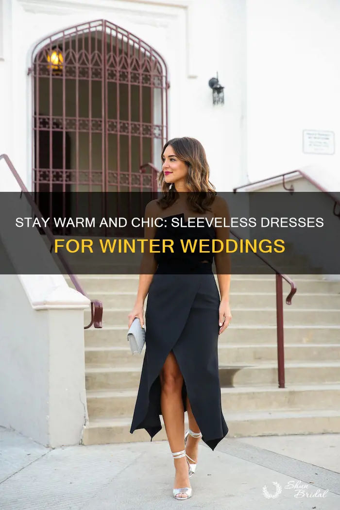 how to wear a sleeveless dress to a winter wedding