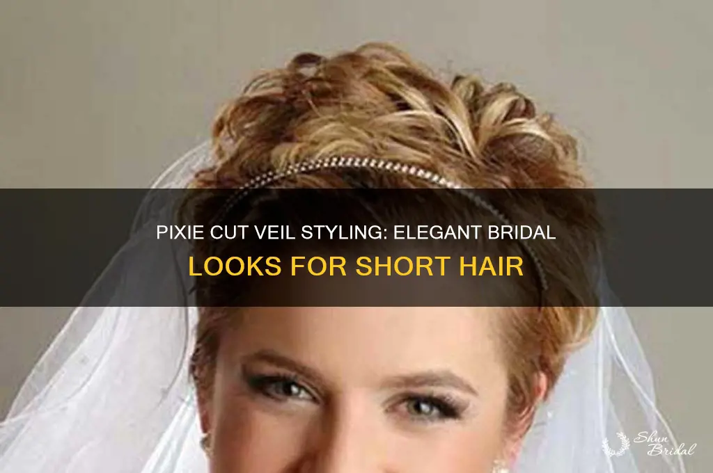 how to wear a veil with a pixie cut