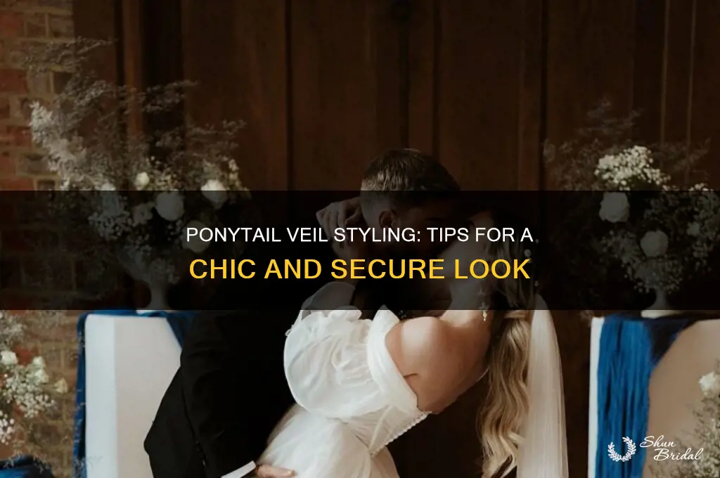 how to wear a veil with a ponytail