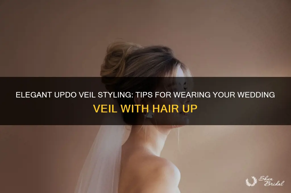 how to wear a wedding veil with hair up