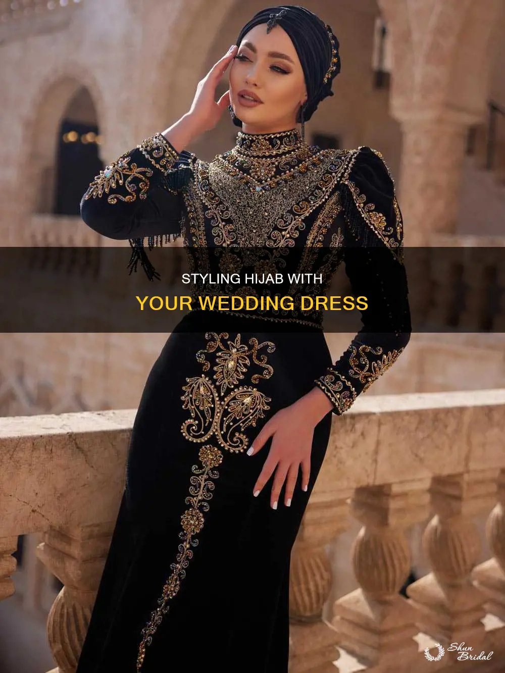 how to wear hijab with wedding dress
