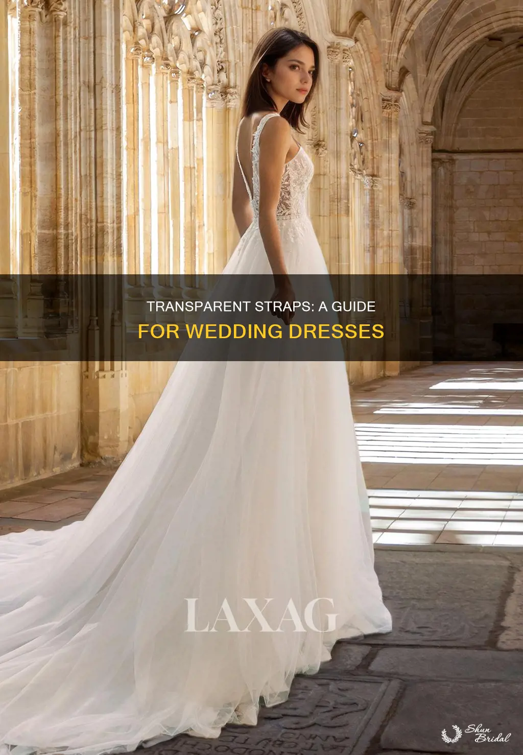 how to wear the transparent strap in a wedding dress