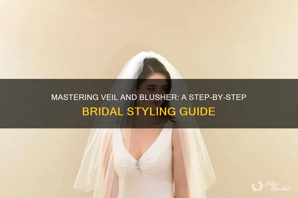 how to wear veil and blusher