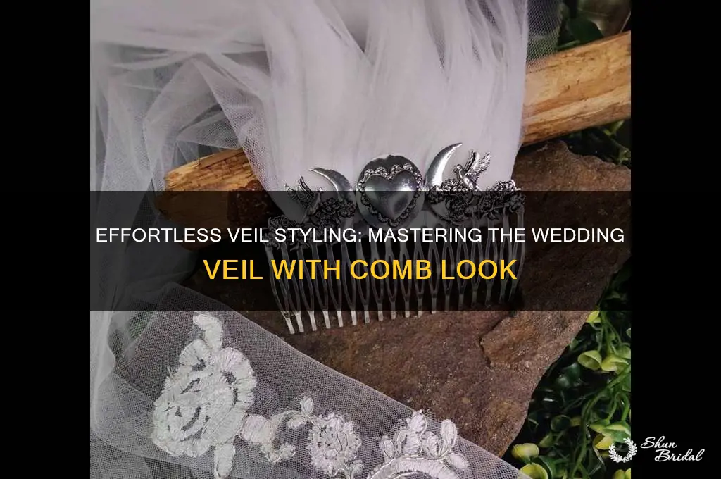 how to wear wedding veil with comb