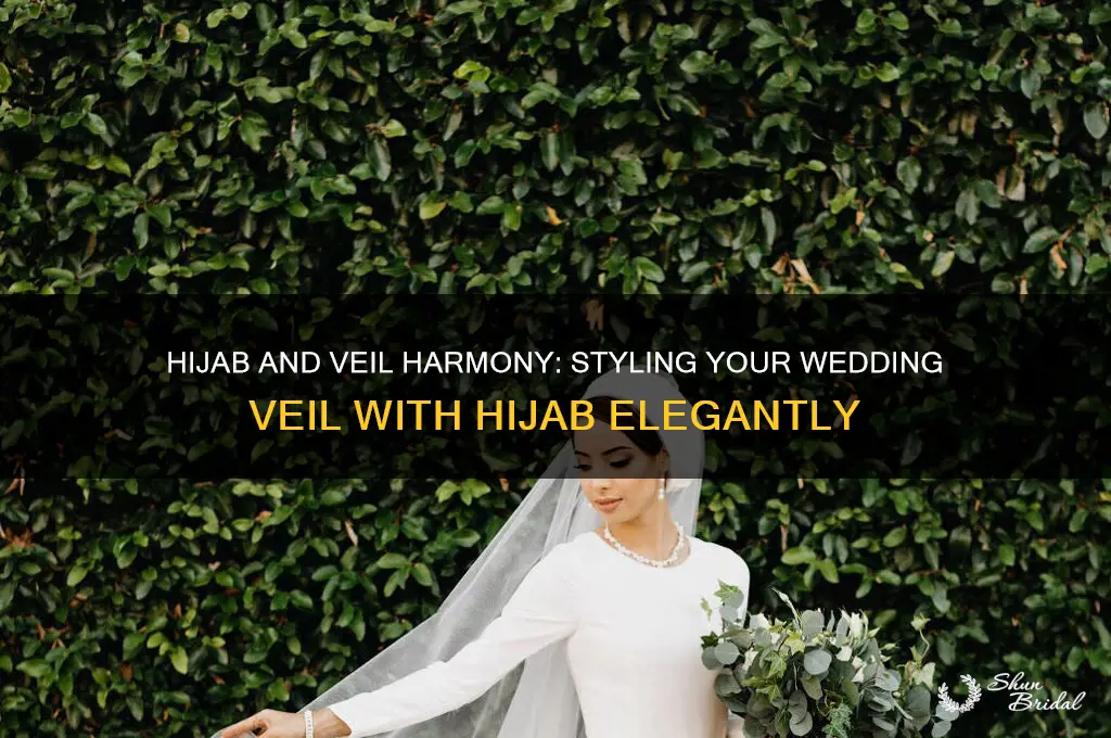 how to wear wedding veil with hijab
