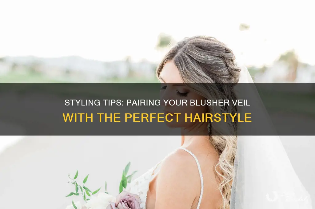 how to wear your hair with a blusher veil