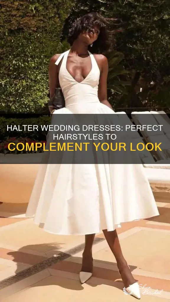 how to wear your hair with a halter wedding dress