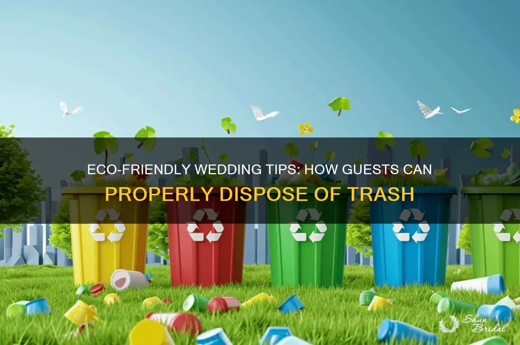 how to wedding guests throw away trash