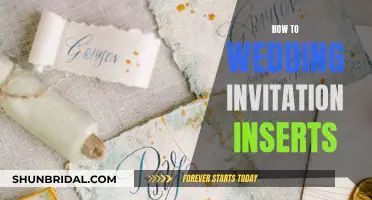 Guide to Wedding Invitation Inserts: Crafting the Perfect Suite