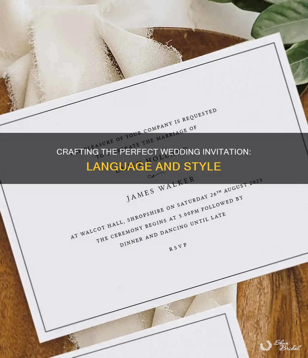 how to wedding invitation language