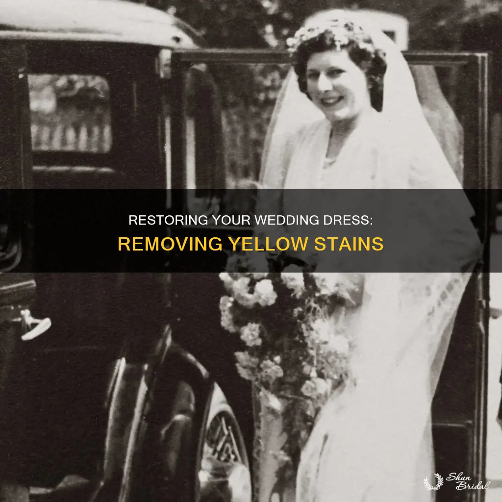 how to whiten a yellowed wedding dress