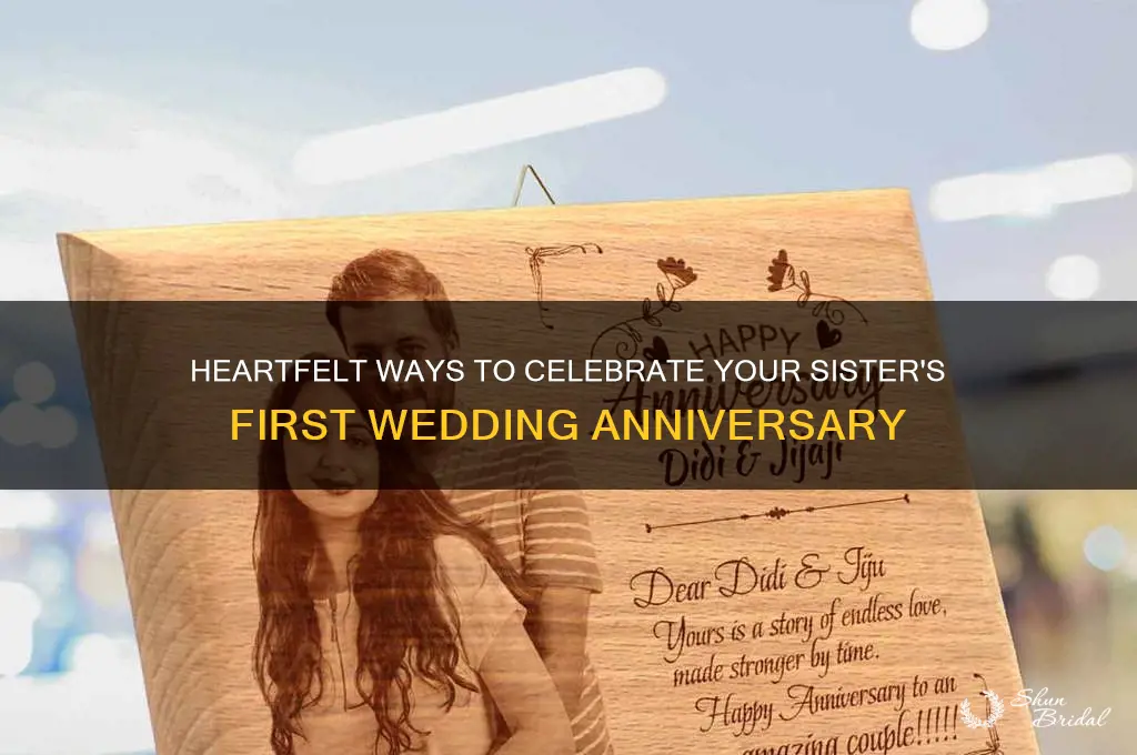 how to wish 1st wedding anniversary to sister