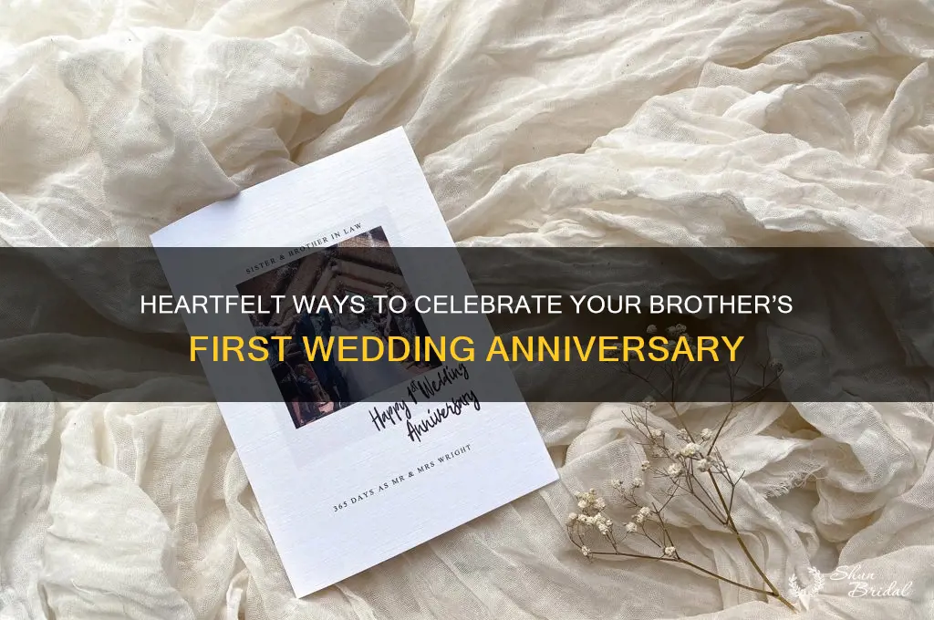 how to wish first wedding anniversary to brother