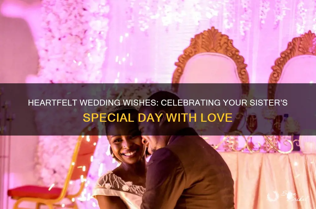 how to wish my sister on her wedding day
