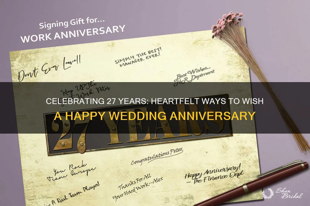 how to wish on 27th wedding anniversary