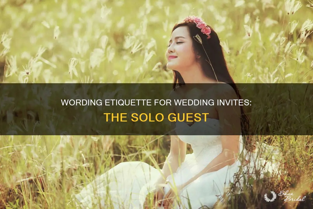 how to word 1 on wedding invite