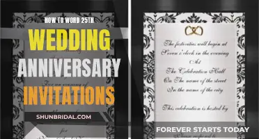 Composing Silver Jubilee Wedding Invitation Wording: A Guide