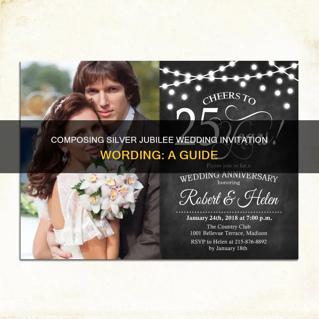 how to word 25th wedding anniversary invitations