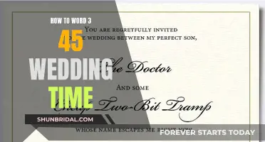 Wording Your Wedding Invite: 3:45 PM Timing