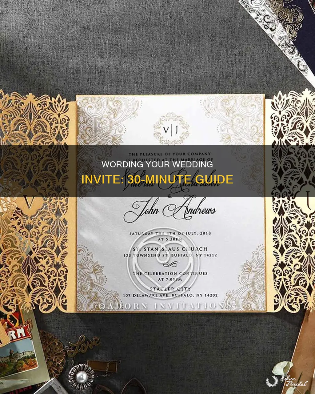 how to word 30 minute in wedding invite