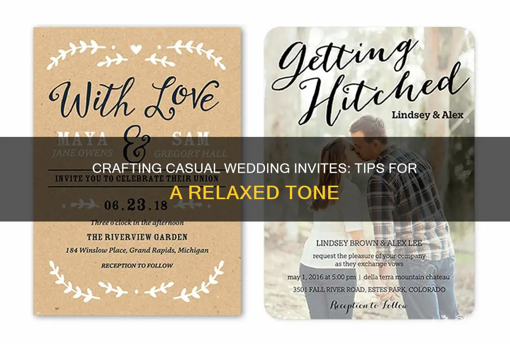 how to word a casual wedding invitation