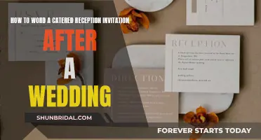 Crafting Post-Wedding Reception Invitation Wording for a Catered Event