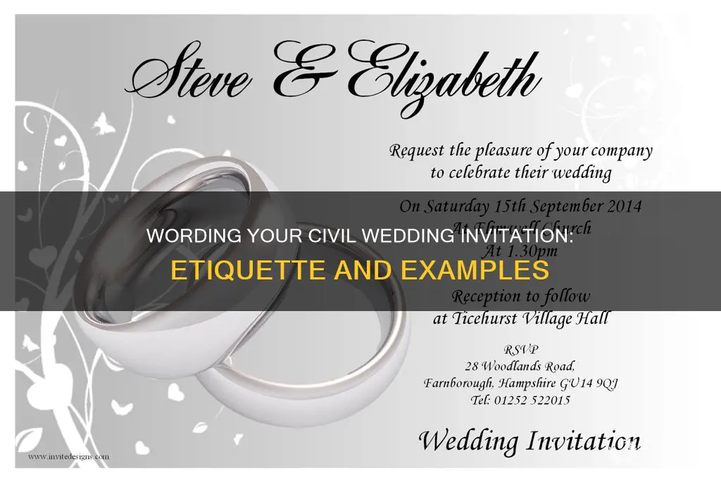 how to word a civil wedding invitation