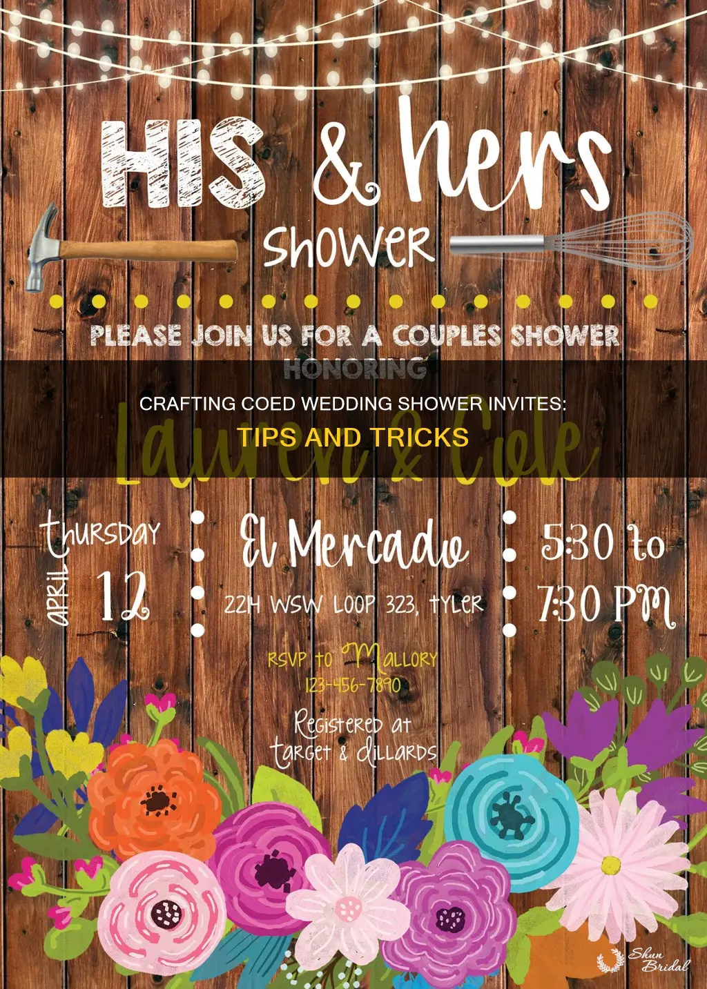 how to word a coed wedding shower invitation