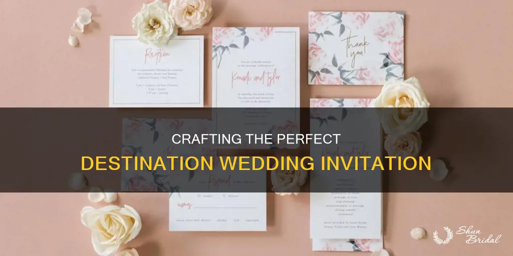 how to word a destination wedding invitation