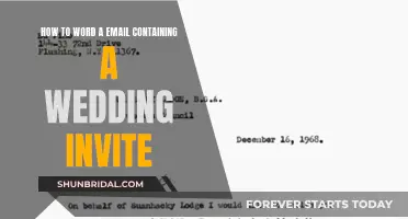 Crafting a Warm Wedding Invite Email