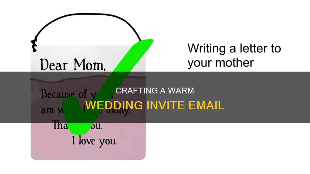 how to word a email containing a wedding invite