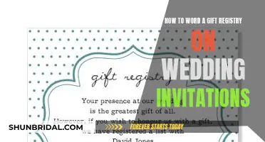 Wording Your Wedding Gift Registry: Etiquette and Examples