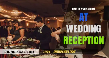 Planning Wedding Reception Meals: The Right Words
