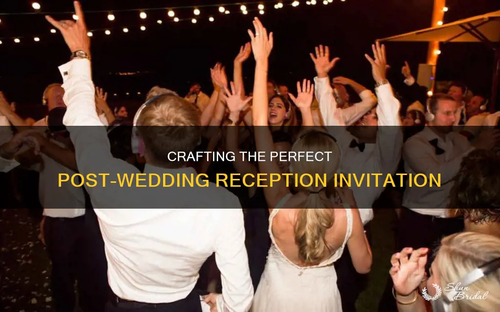 how to word a post wedding reception invitation