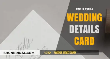 Crafting the Perfect Wedding Details Card: Tips and Wording Ideas