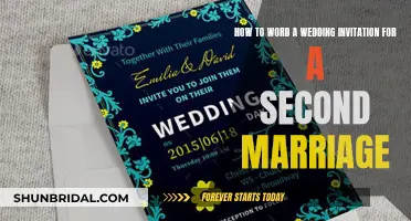 Wording Wedding Invitations for Second Marriages: Etiquette Guide