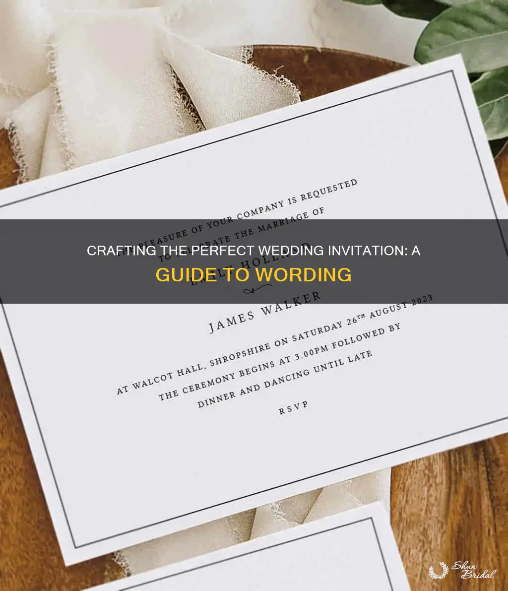 how to word a wedding invitations