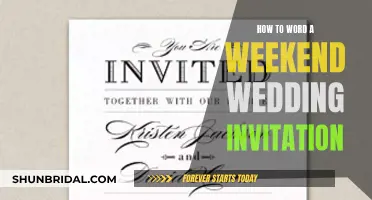 Crafting the Perfect Weekend Wedding Invitation