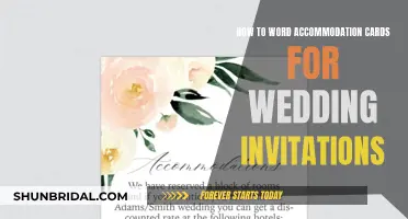 Wording Accommodation Cards for Wedding Invites: A Guide