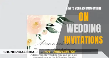 Guide to Wording Wedding Invitations for Accommodations