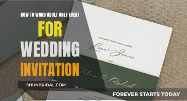 Adult-Only Wedding: Wording Your Invitation Tastefully