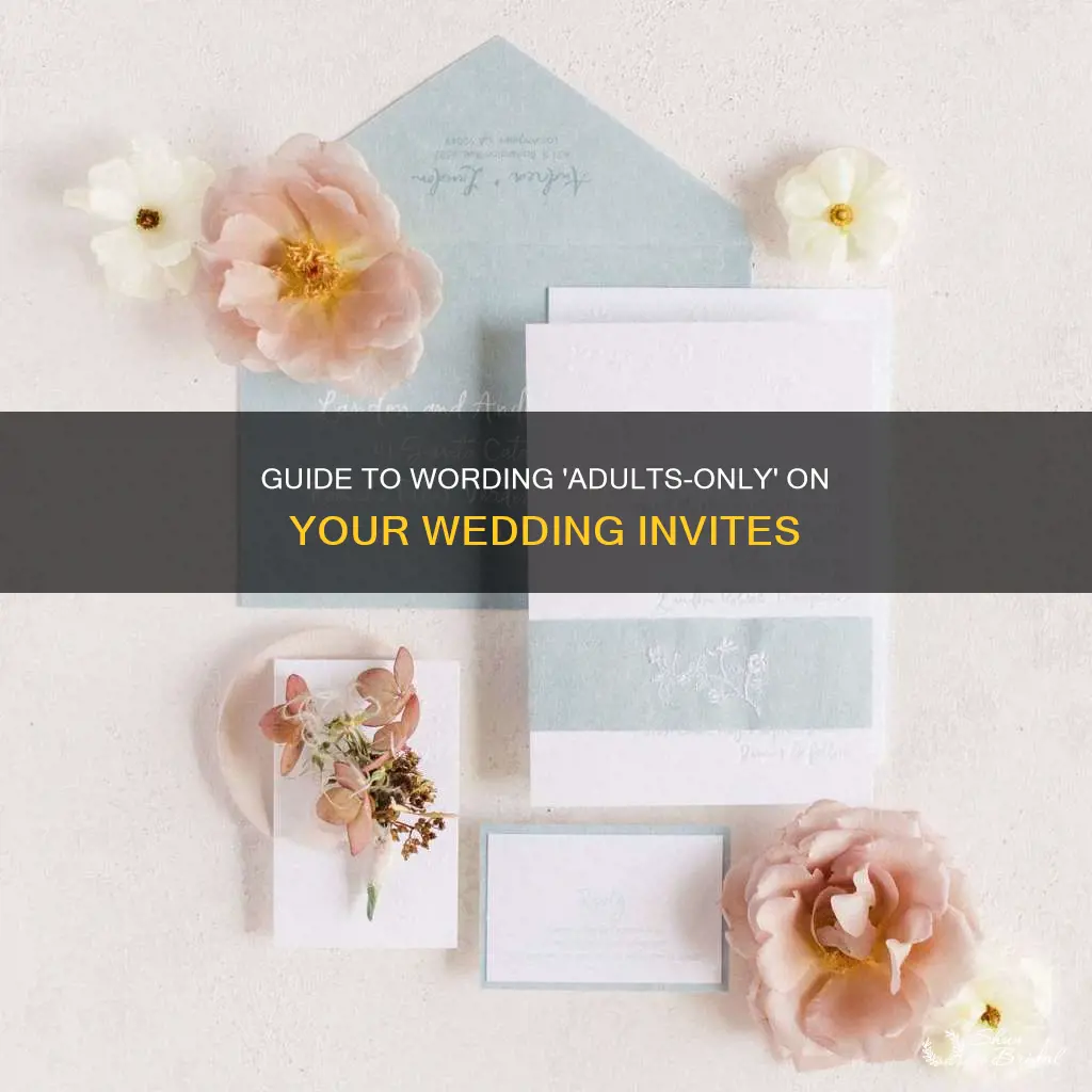 how to word adults only on a wedding invite