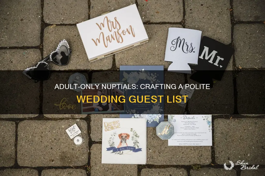 how to word adults only wedding