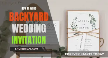 Backyard Wedding Invitation: Crafting the Perfect Words