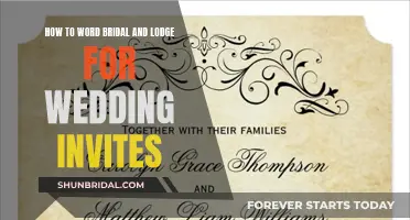 Wording Etiquette for Wedding Invites: Bridal Party and Lodge Guests