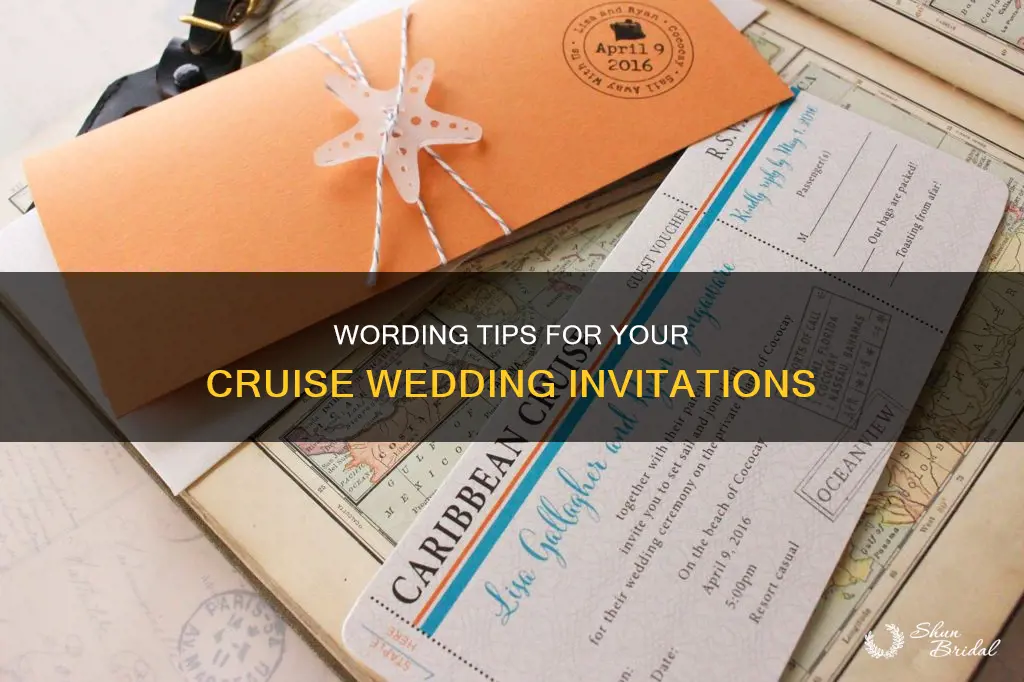 how to word cruise wedding invitations