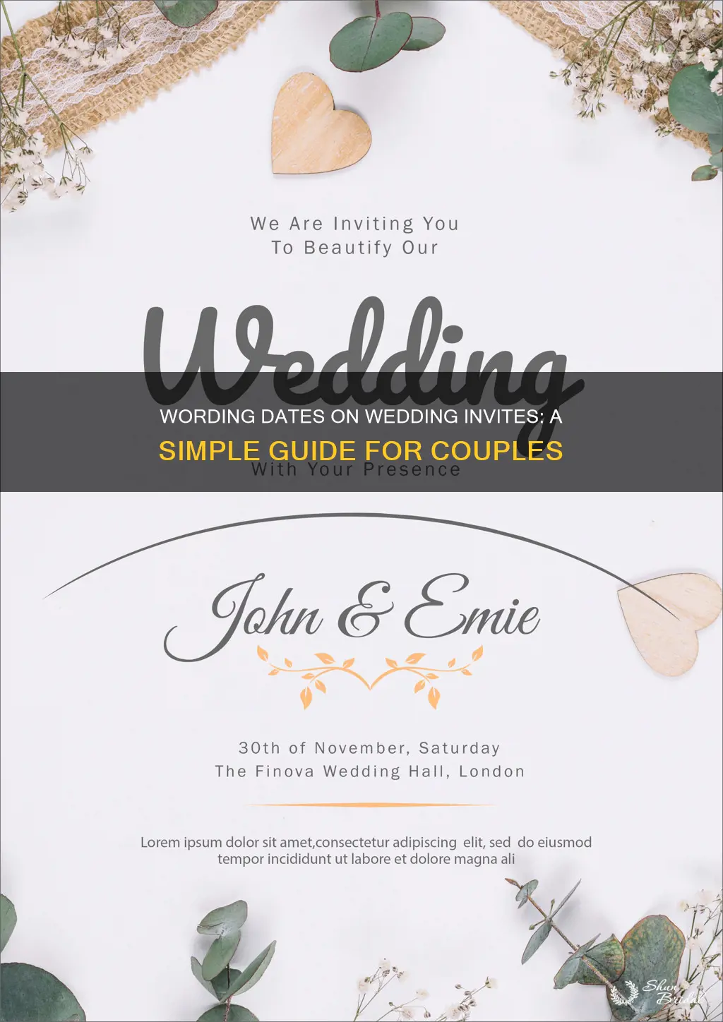 how to word dates on wedding invitations