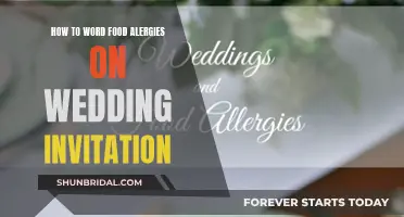 Crafting Wedding Invites: Food Allergies, a Delicate Matter